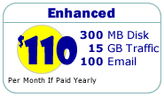 Enhanced- 300MB Disk, 15GB Traffic, 100 Email